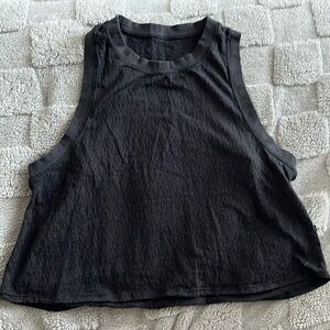 Size 6 Lululemon mesh tank top black